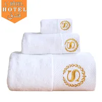 5 yıldızlı otel havluları beyaz özel logo banyo keten % 100% pamuk yüz el banyo otel havlu seti