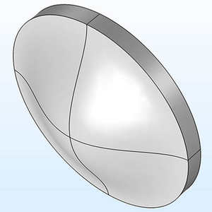 Lentille de composant de machine laser Lentille sphérique plano convexe en verre de quartz de silice fondue - Product Image 3