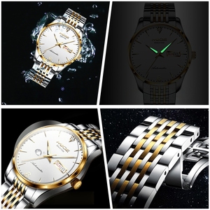 Reloj Mecánico de Acero Inoxidable Automático para Hombre, con Logotipo Personalizado OEM, 50 Piezas, Esfera Negra de 40 mm, Fecha de Zafiro, Estilo Ejecutivo - Product Image 3