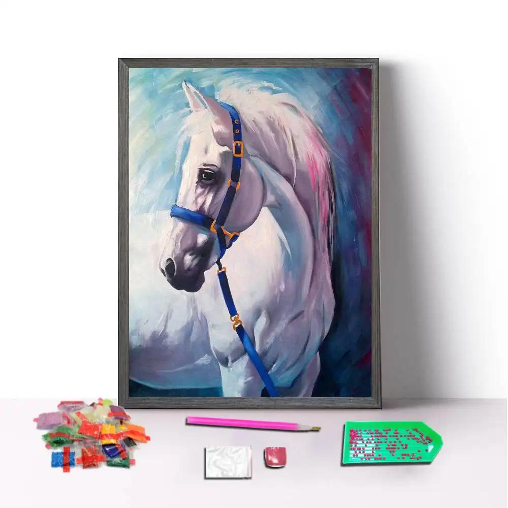 Kit di pittura diamante 5D cavallo punto croce pittura a mano modelli di ricamo strass diamante mosaico wall art