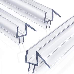 Bande de retenue d'eau en composite PVC Hydrorelax, seuil de <span class=keywords><strong>douche</strong></span> à double lèvre pour porte en verre commerciale - Product Image 2