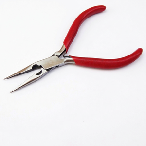 Pince à bec de chat en acier inoxydable avec mâchoires dentelées et coupe-fil, poignée en PVC, outil manuel pour la fabrication de bijoux | GS1229 - Product Image 1