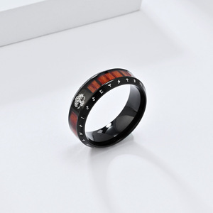 Zhong zhe Schmuck Vintage Text <span class=keywords><strong>Ring</strong></span> Mode Leben Baum Edelstahl <span class=keywords><strong>Ring</strong></span> Schmuck für Männer - Product Image 2
