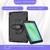 Coque de protection robuste pour tablette Samsung A11+ en TPU, anti-rayures, avec support rotatif et protection antichoc