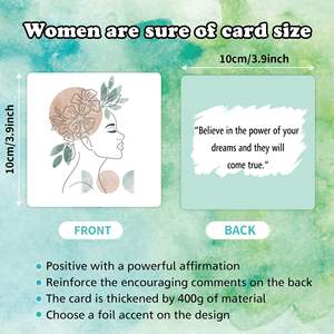 Affirmations positives Cartes de voeux pour femmes Encouragement Guérison spirituelle Phrases de motivation en papier carton durable - Product Image 2