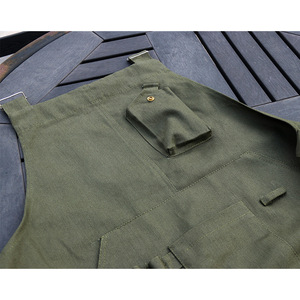 <span class=keywords><strong>Delantal</strong></span> <span class=keywords><strong>de</strong></span> algodón sin mangas para hombre, estilo vaquero, para cocina, cafetería, tienda <span class=keywords><strong>de</strong></span> té con leche, restaurante chino, camarero, diferentes tallas para adulto - Product Image 3