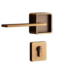 Cerradura Moderna de Lengüeta Única con Diseño 3D, Manija Invisible para Puerta Interior de Dormitorio, Diseño Dividido de Aleación de Zinc Oculto para Hoteles - Product Image 3