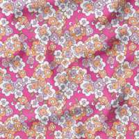 Collection Printemps 2024 Theresa de Tissus en Coton à Motifs Floraux Personnalisés Imprimés pour la Confection de Robes