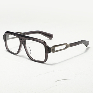 Rectangle Full Rim <b>Eyeglasses</b> Solid Brown Anti-Uv Unisex Adults Vision Correction <b>Frames</b> - Product Image 3