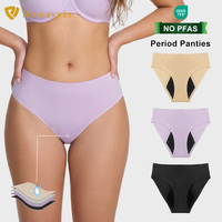 Braguitas Menstruales Certificadas OEKO-TEX, Personalizadas, Libres de PFAS, Transpirables, de 4 Capas, a Prueba de Fugas, Absorbentes, Ropa Interior Menstrual para Mujer
