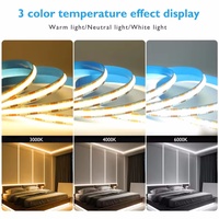 QM Cob Led Strip Fabricante Tuya 12 Volt 5M Flex Flexible 5V Blanco cálido para Tv Retroiluminación 12 V Smart 24V Cob Led Strip Light