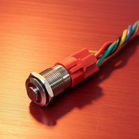 Interrupteur à bouton-poussoir micro-métallique industriel personnalisé 22 mm 12 mm, LED, momentané, à verrouillage, étanche, normalement fermé, pour démarrage
