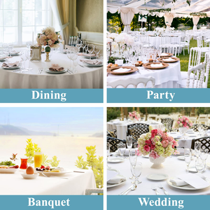 Custom Wholesale White Anti-Stain Premium 120 Inch <b>Round</b> Polyester <b>Tablecloth</b> for Restaurant Wedding Banquet - Product Image 6