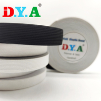 Usine En Gros Polyedter Latex 1.5cm - 5 cm Tricot Blanc/Noir Tricoté Bande Élastique pour Vêtements Vêtement