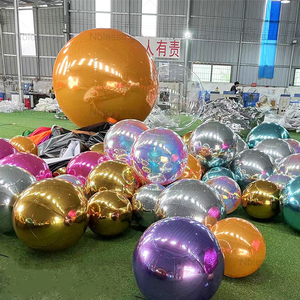 Evento personalizado Escena de la boda Decoración <span class=keywords><strong>Disco</strong></span> con Metal brillante Globo de espejo inflable Bola de espejo inflable - Product Image 5