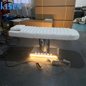 Kisen Popular Modern Luxury 3 4 Motors Electric Eyelashes Beauty Salon Treatment Table Lash Massage <b>Bed</b> with Foot Controller - Product Image 4