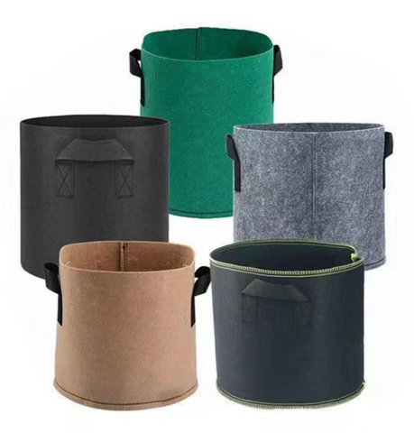 Manufacturer Wholesale Reusable Durable Nonwoven Felt Grow Bags for Gardening Plants Flowers Cross-border Vegetable Cultivation
