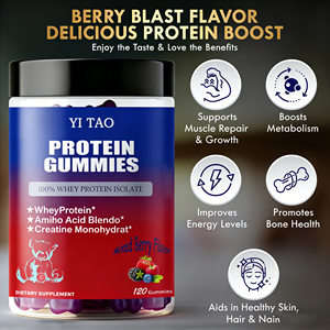 Wholesale Price Sugar-Free Vegan <b>Protein</b> Gummies, Highly Customizable Whey <b>Protein</b> Gummies - Product Image 3