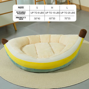 Maßgefertigtes <span class=keywords><strong>Private</strong></span> <span class=keywords><strong>Label</strong></span> OEM Modernes Neues Designer Solides Stoff Umweltfreundliches Atmungsaktives Kauresistentes Bananen-Hundebett - Product Image 3