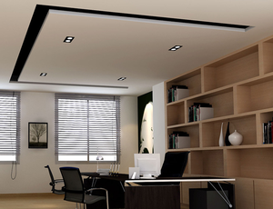 Projecteur rectangulaire encastrable pour le plafond, éclairage d'intérieur ajustable stroboscopique noir, idéal pour un salon ou un hôtel, 18/30w - Product Image 6