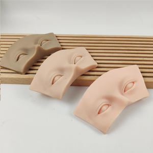 최신 눈썹 문신 마네킹 3D 얼굴 라텍스 영구 메이크업 PMU 현실적인 실리콘 반 얼굴 연습 피부 Microblading - Product Image 2