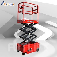 Plateforme élévatrice à ciseaux en métal antirouille de qualité extérieure, capacité 300 kg, hauteur de levage 5 m, propulsion hydraulique à batterie, mécanisme mobile