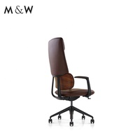 Usine M & W Chaise de bureau de direction, ergonomique, pivotante, à dossier haut de gamme