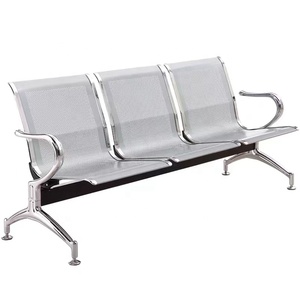 Hôpital clinique aéroport chaise d'attente salon banque 3 sièges salle d'attente chaises de réception banc de sièges publics - Product Image 1