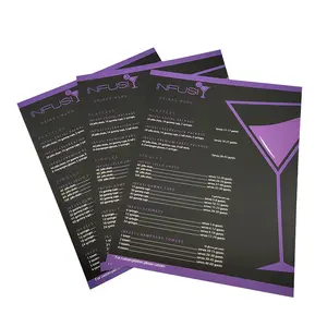 universal flyers Suppliers-Cheap wholesale Full color printing customize design double sides paper business menu flyers