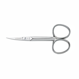 Forbici per cuticole con punta curva, acciaio al carbonio, 10 cm (3 Claveles 02003) - Product Image 2