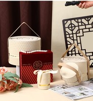 Boîte en papier cadeau velours camélia pour mariages, collations Saint Valentin, plusieurs tailles, forme cylindrique avec revêtement UV, impression en relief
