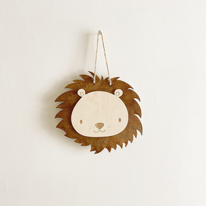 Style nordique Ins décoration <span class=keywords><strong>murale</strong></span> de <span class=keywords><strong>chambre</strong></span> d'enfant dessin animé écologique Lion suspendu accessoires Photo en <span class=keywords><strong>bois</strong></span> pour l'espace de bébé à la maison - Product Image 1