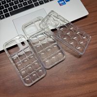 Coque de téléphone transparente avec grille de glace amovible et fonction de décoration DIY 2-en-1, antichoc, pour iPhone 17 16 15 Pro Max