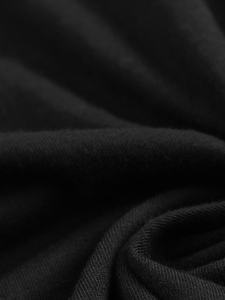 Camiseta de Hombre de Algodón, Cuello Redondo, Manga Corta, Corte Regular, Estampado a Doble Cara, Bordado, Estilo Holgado - Product Image 5