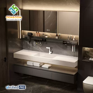 Set Completo di Mobili da Bagno Moderni OEM Juerte 2025 con Tavolo Scrivania Armadio a Pannelli Specchio Lavabo e Rubinetto per Camera da Letto e Sala da Pranzo - Product Image 2