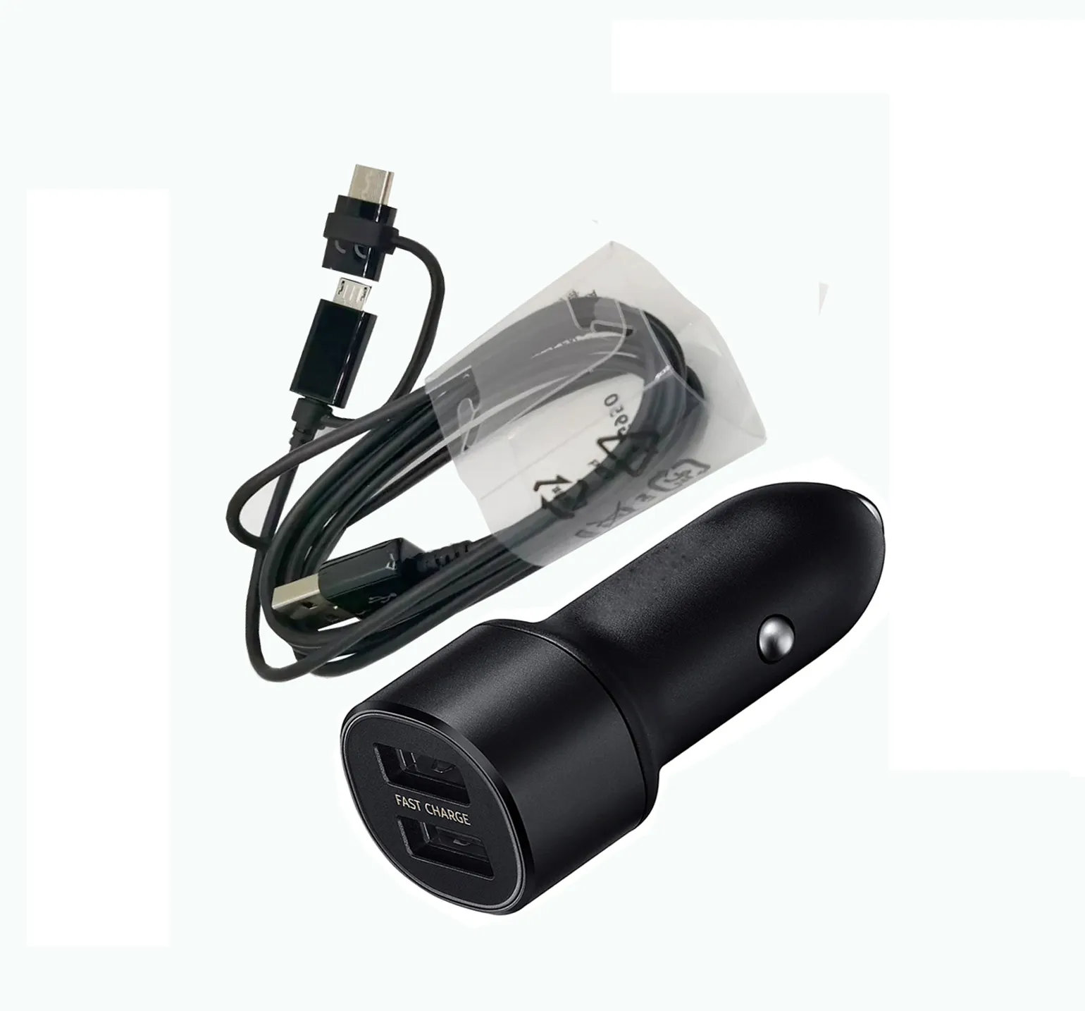 EP-L1100 15W Fast Car Charger For Samsung + Dual USB Ports And Micro USB / USB Type C Cable