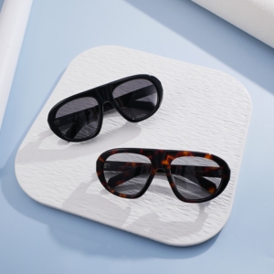 Bulk Wholesale 2026 Trendy Oversized Acetate Sunglasses Custom Logo UV400 Protection Chunky Pilot <b>Eyewear</b> Manufacturer - Product Image 1
