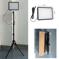 Panneau lumineux LED professionnel 15W, température de couleur réglable, étanche, antichoc, alimenté par USB, support trépied pliable pour vidéo