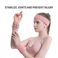 SHIWEI-6055# Ensemble de Bandeaux Élastiques Personnalisables – Bandeaux de Sudation, Bandeaux Cheveux Yoga Sport, Bandeaux Poignet