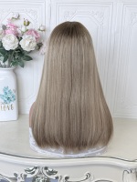 Perruque en dentelle de cheveux humains juifs, pré-épilée, avec nœuds blanchis, couleur blond platine, pour femmes, de fournisseur russe spécialisé en perruques