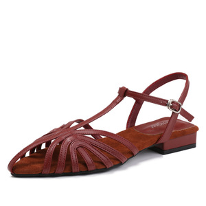 Sandalias de Verano Tejidas de Tacón Bajo Estilo <span class=keywords><strong>Romano</strong></span> para Mujer, con Punta Abierta y Correa de Hebilla, Ideales para Playa y Viajes - Product Image 3