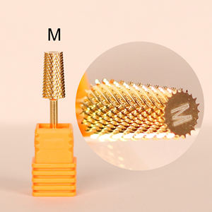 卸売ゴールド炭化タングステンドリルビットセット<span class=keywords><strong>3</strong></span>/32キューティクルドリルビットネイルビット美容サロン用マニキュアペディキュアカスタムロゴ - Product Image 2