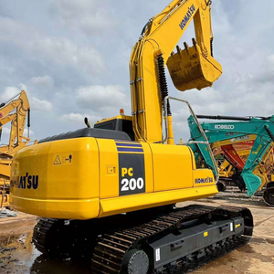 Excavatrice Komatsu PC200 d'occasion, poids opérationnel de 20 tonnes, avec moteur, boîte de vitesses, pompe et roulement, matériel de construction - Product Image 3