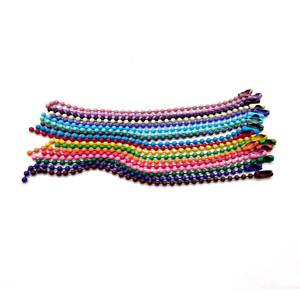 Cadena de <span class=keywords><strong>Etiqueta</strong></span> de perro de colores pintados mate, cadena de cuentas de 10cm para Pegatinas de <span class=keywords><strong>coca</strong></span> - Product Image 2