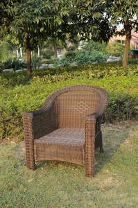 Juego de Muebles de Patio de Mimbre Clásico <span class=keywords><strong>Jeco</strong></span> con Cojines y Silla Apilable - Product Image 3