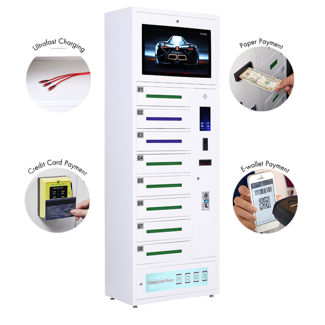 Electronic Lock Cell Phone Tablet Charging Locker Cabinet Assembled Structure