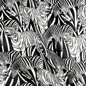 YH8-5792 Mềm Shinny <span class=keywords><strong>Satin</strong></span> In Kỹ Thuật Số Interlining Vải Đen Trắng Ngựa Vằn In Lót Cho Thời Trang May Mặc Cho Cô Gái - Product Image 4