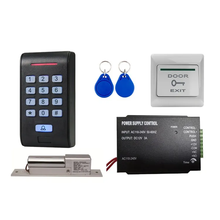 Controllo accessi fai-da-te tastiera Rfid 125KHz serratura magnetica elettronica alimentatore tag sistema di controllo accessi e prodotti