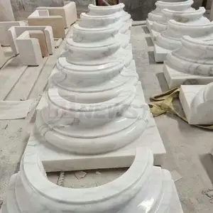 Chinese Witte Marmeren Pilaren Ontwerp Art Deco Architectuur Zuilen Stenen Pilaar