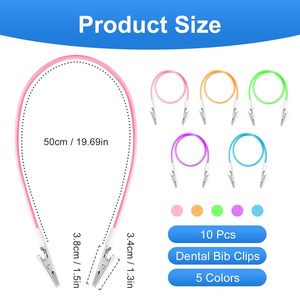 Dental Bib Clip Multi Color Double Headed <b>Universal</b> <b>Plug</b> Manual Operation Home And Commercial Use Oral Care Accessory - Product Image 2